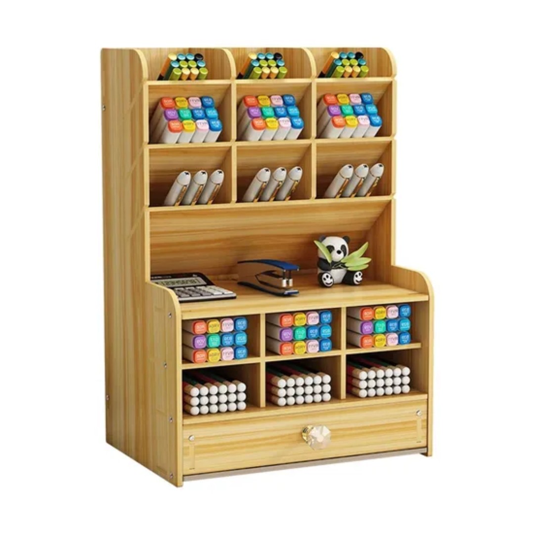ORGANIZADOR DE ESCRITORIO MADERA