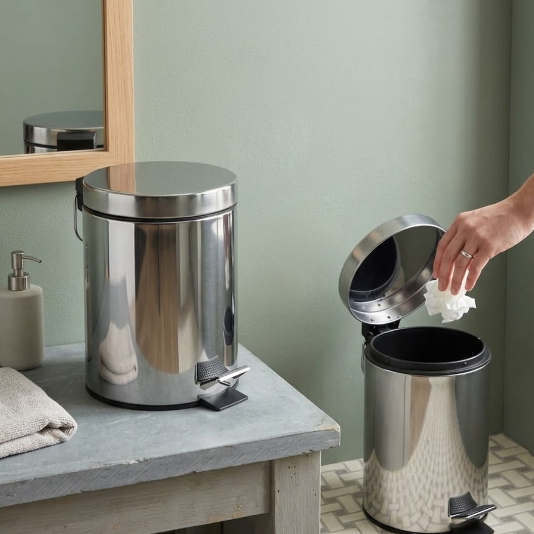 PAPELERA DE ACERO 8L