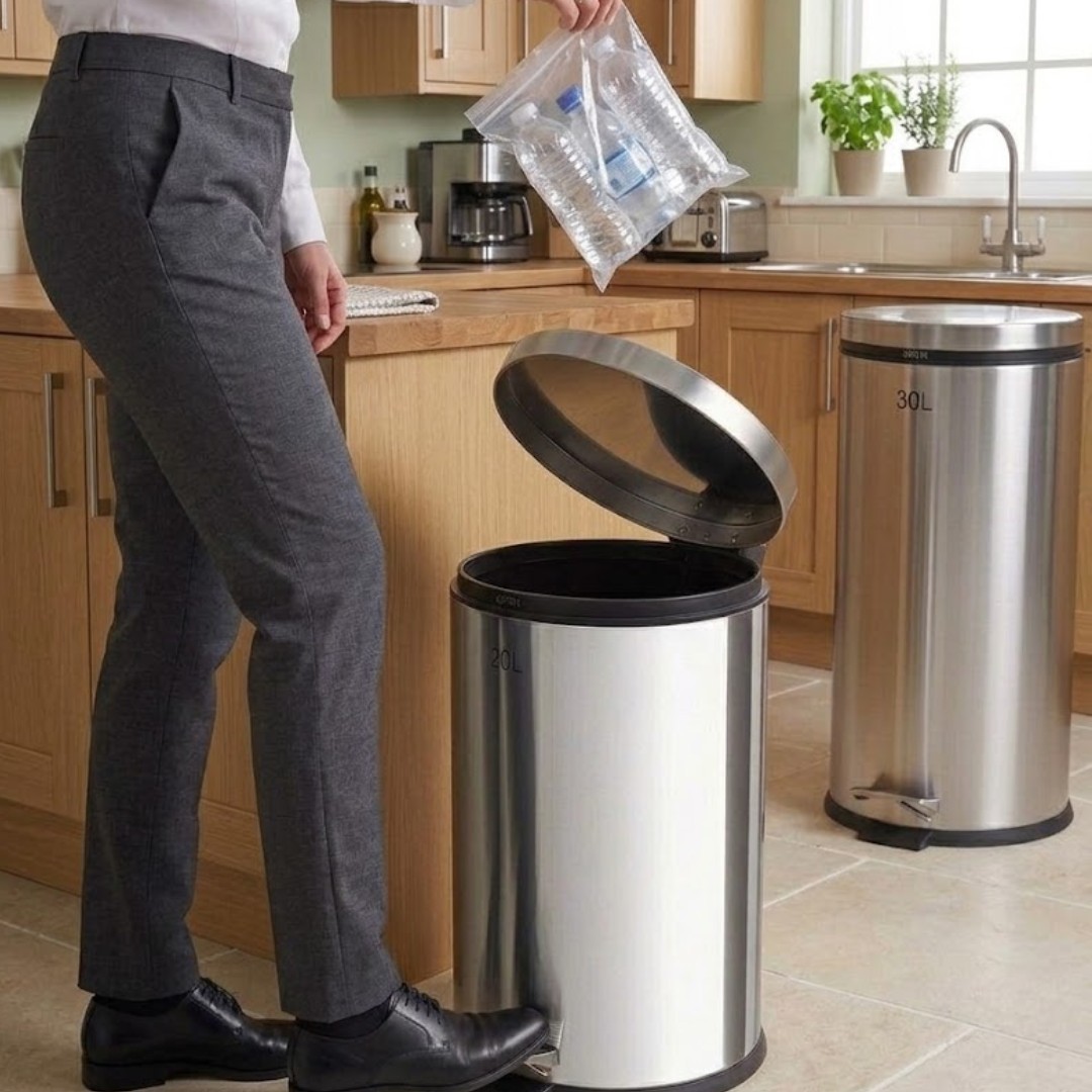 PAPELERA DE ACERO 30L